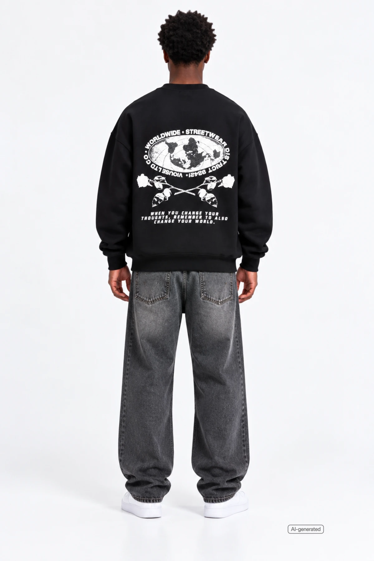 R.O.S.E LTD Oversize Sweater Black