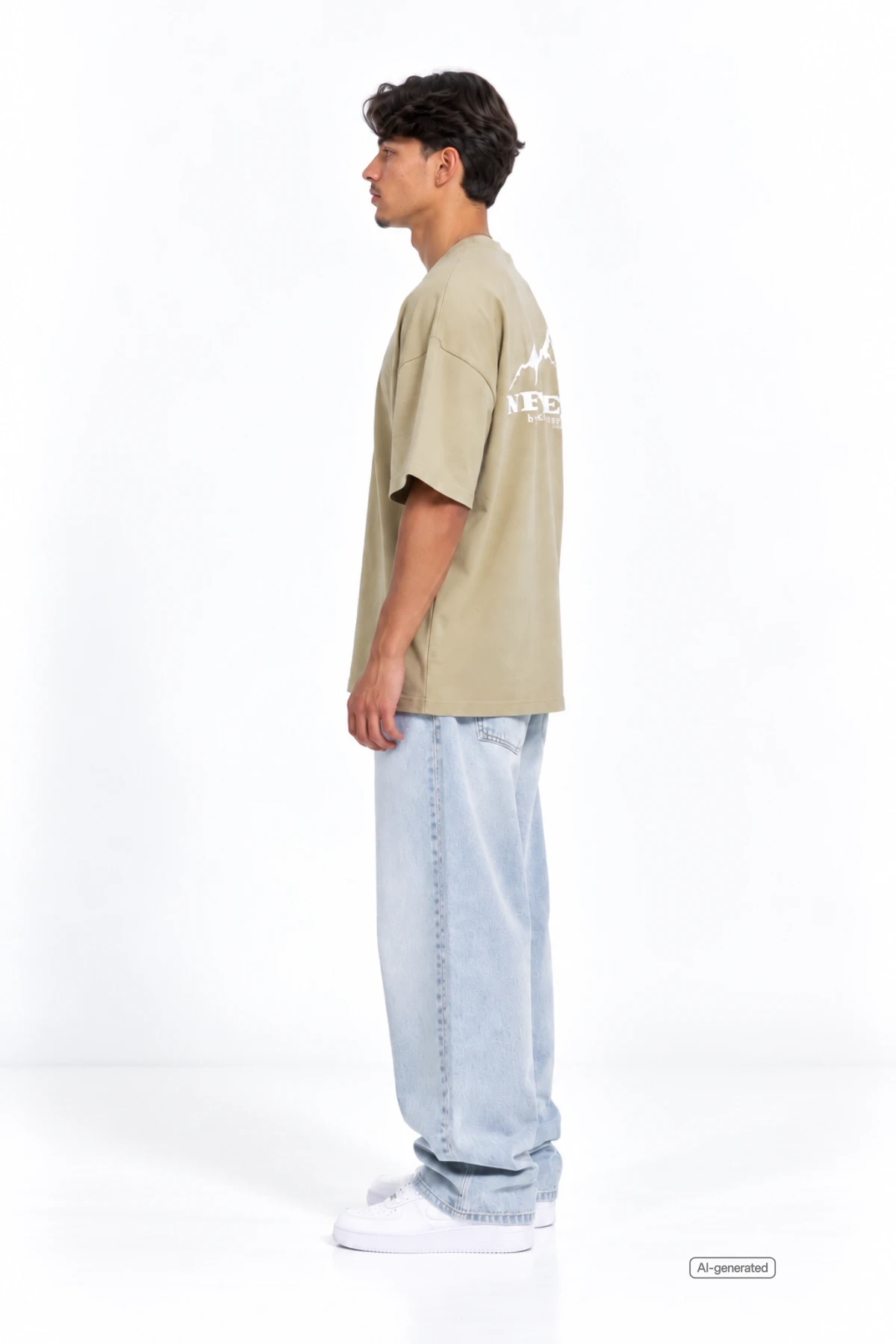 Mountain Ultra Heavy Oversize Beige Tee