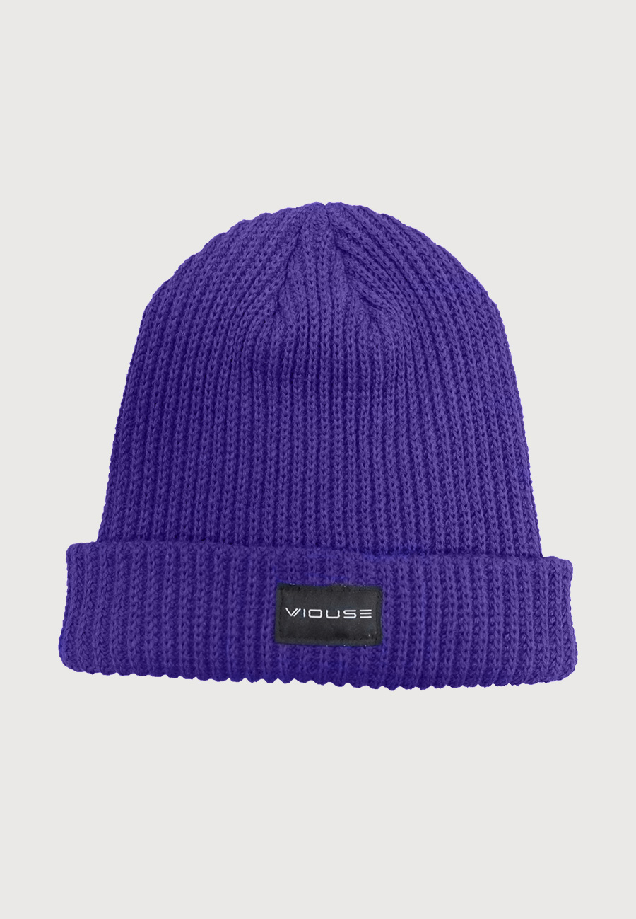 Logo Stick Rip Beanie Purple Logo Stick Rip Beanie Purple