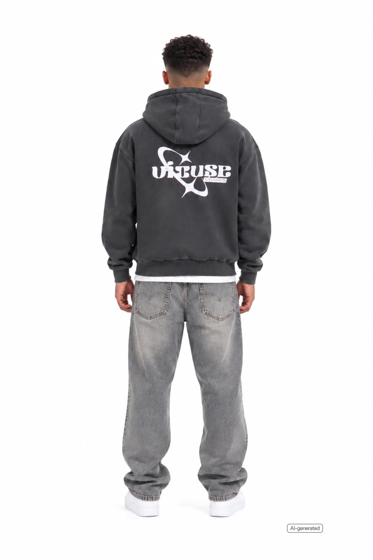 Heavy Zip Hoodie Vintage Grey