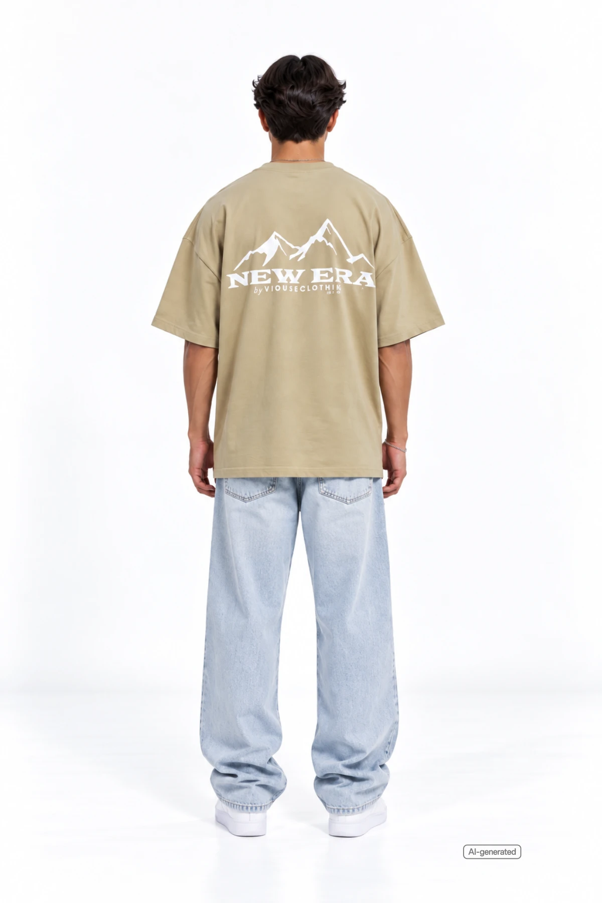 Mountain Ultra Heavy Oversize Beige Tee