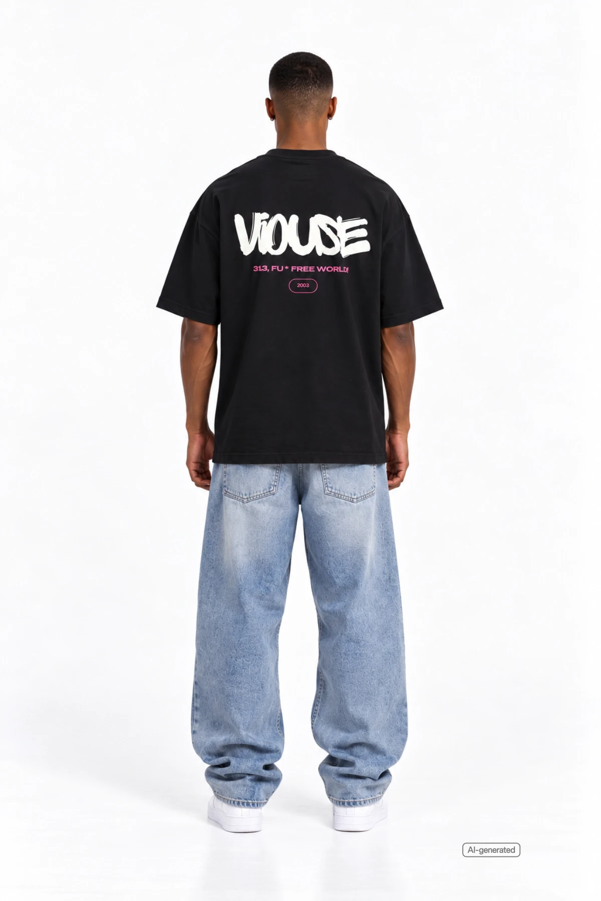 313 Oversized Sleeve Tee Black
