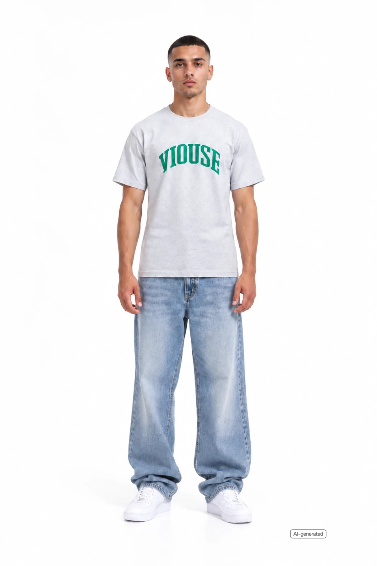 College Round Neck Heather Gray Tee