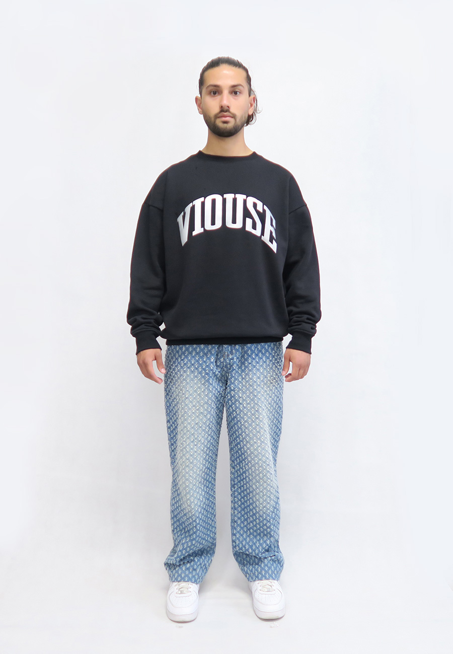 College Oversize Sweater Black College Oversize Sweater Black