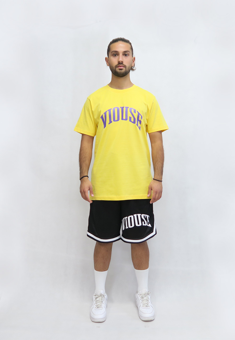 College Round Neck Taxi Yellow Tee