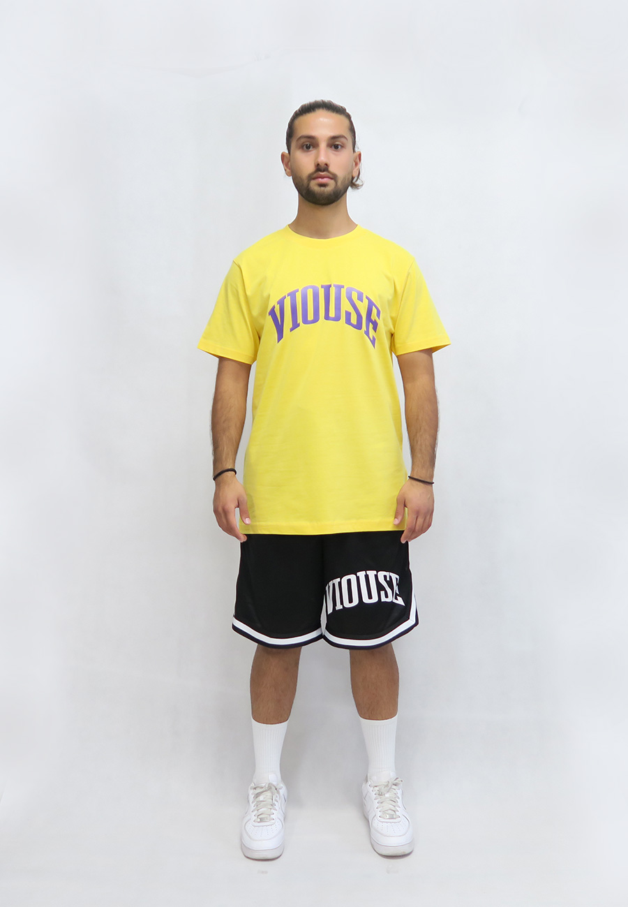 College Round Neck Taxi Yellow Tee College Round Neck Taxi Yellow Tee