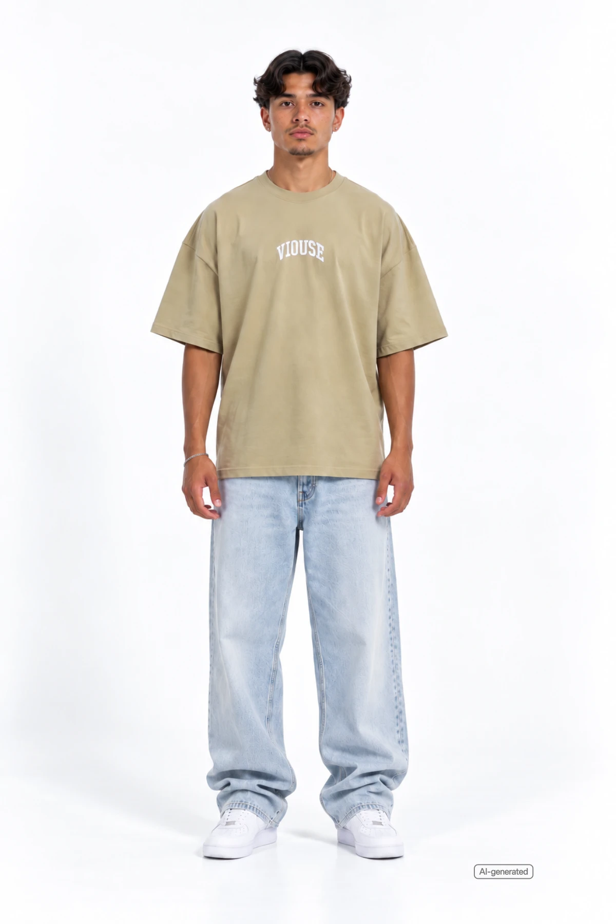 Mountain Ultra Heavy Oversize Beige Tee
