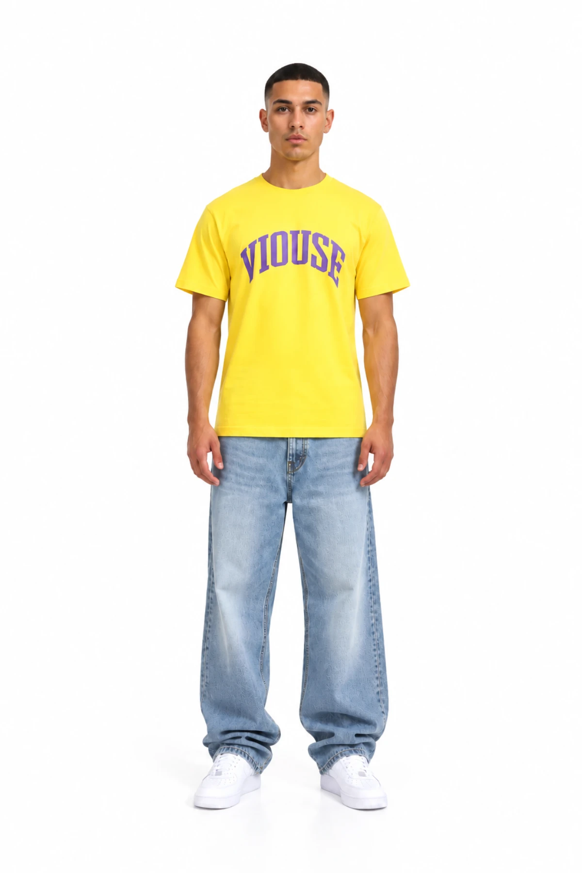 College Round Neck Taxi Yellow Tee