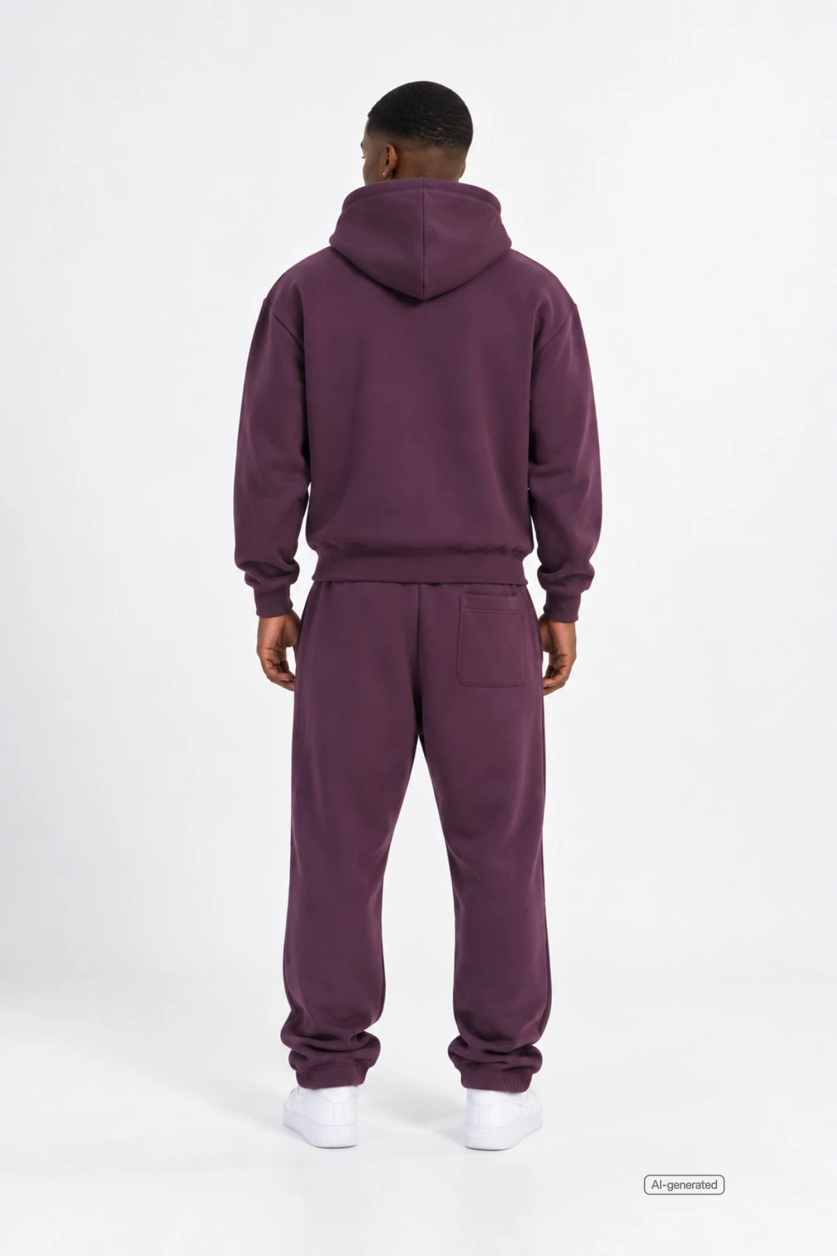 Logo Zip Hoodie Purple
