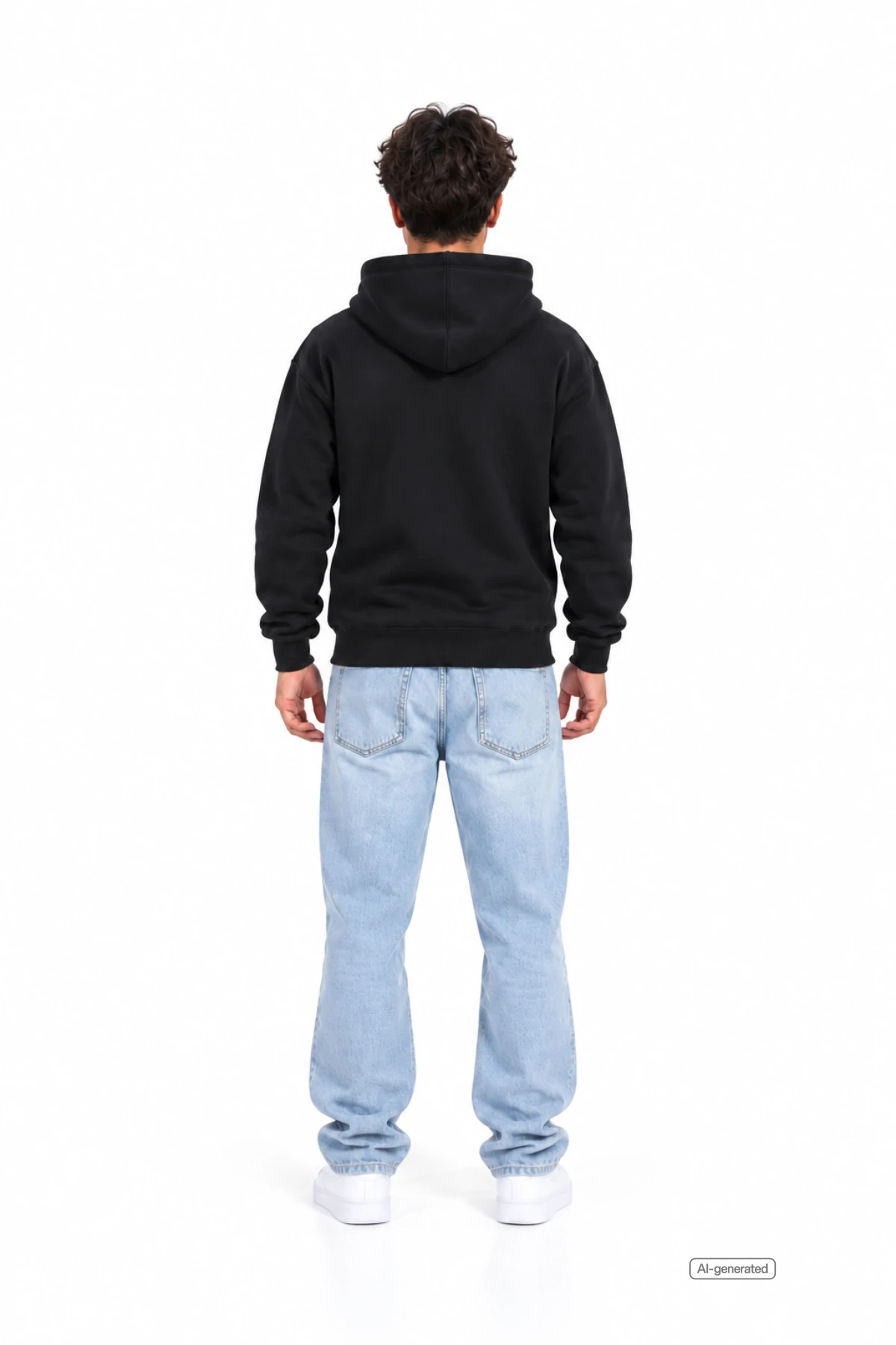 Logo Heavy Zip Hoodie Black