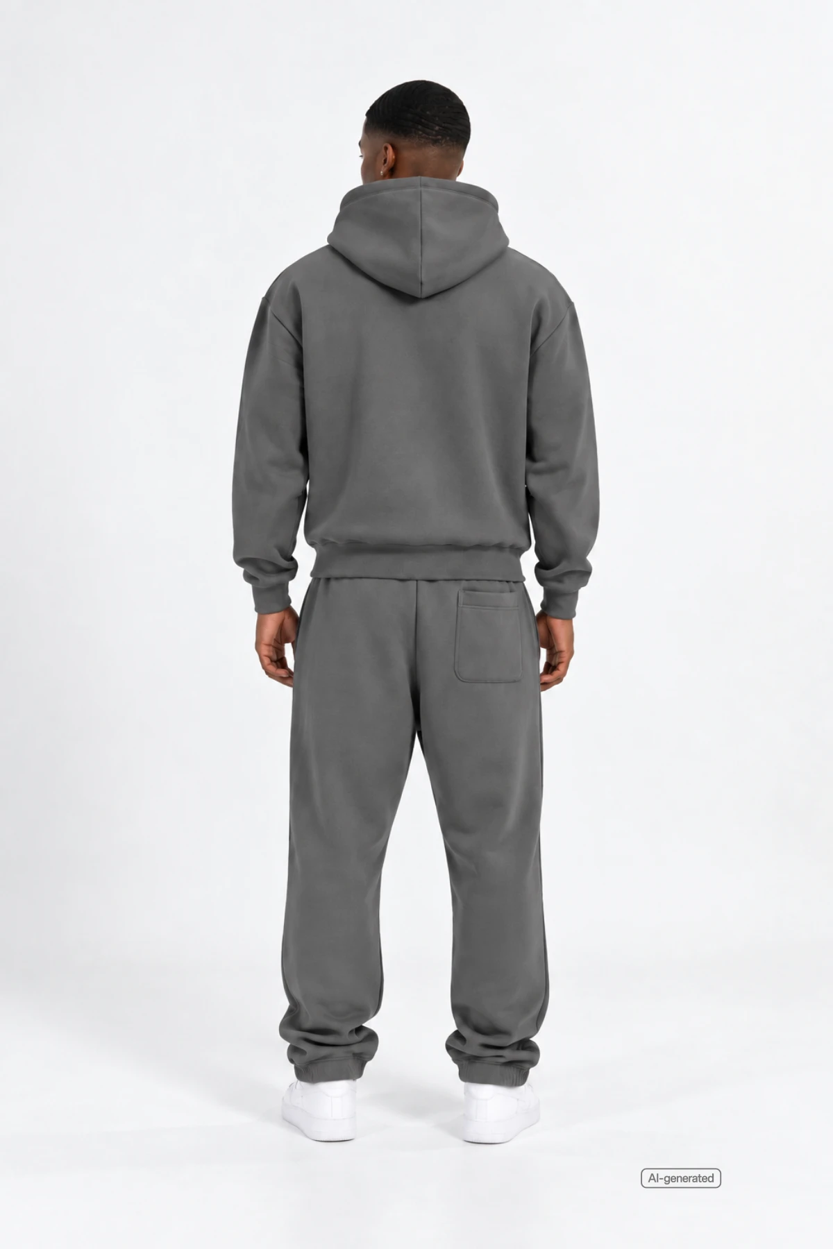 Logo Zip Hoodie Magnet Gray