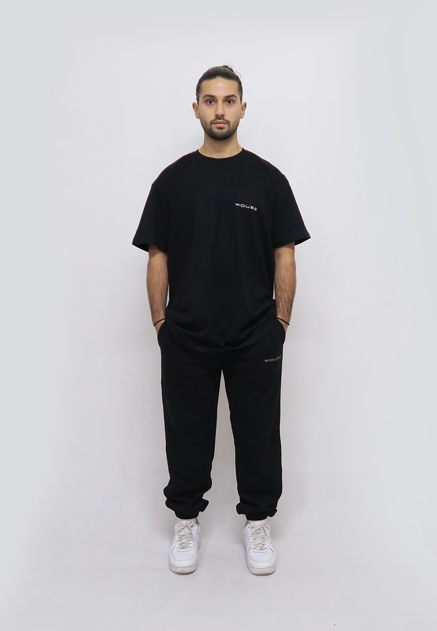 Logo Heavy Oversize Black Tee Logo Heavy Oversize Black Tee